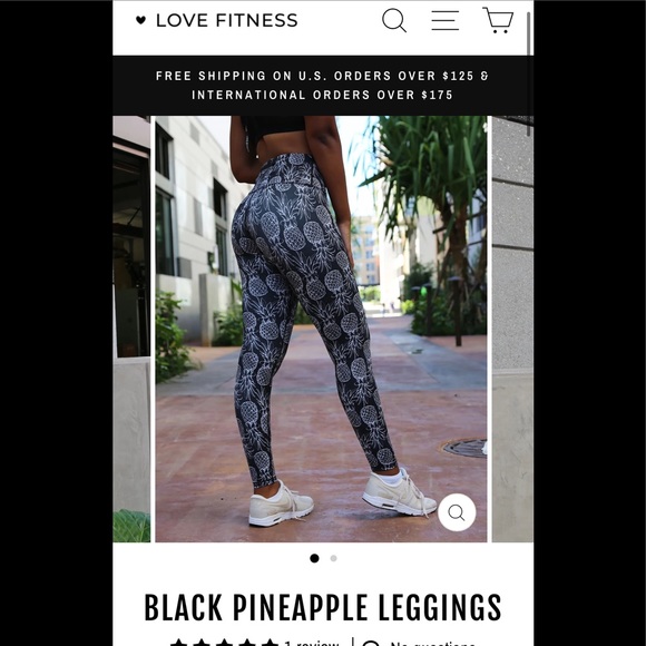Love Fitness Pants - Love fitness pineapple leggings